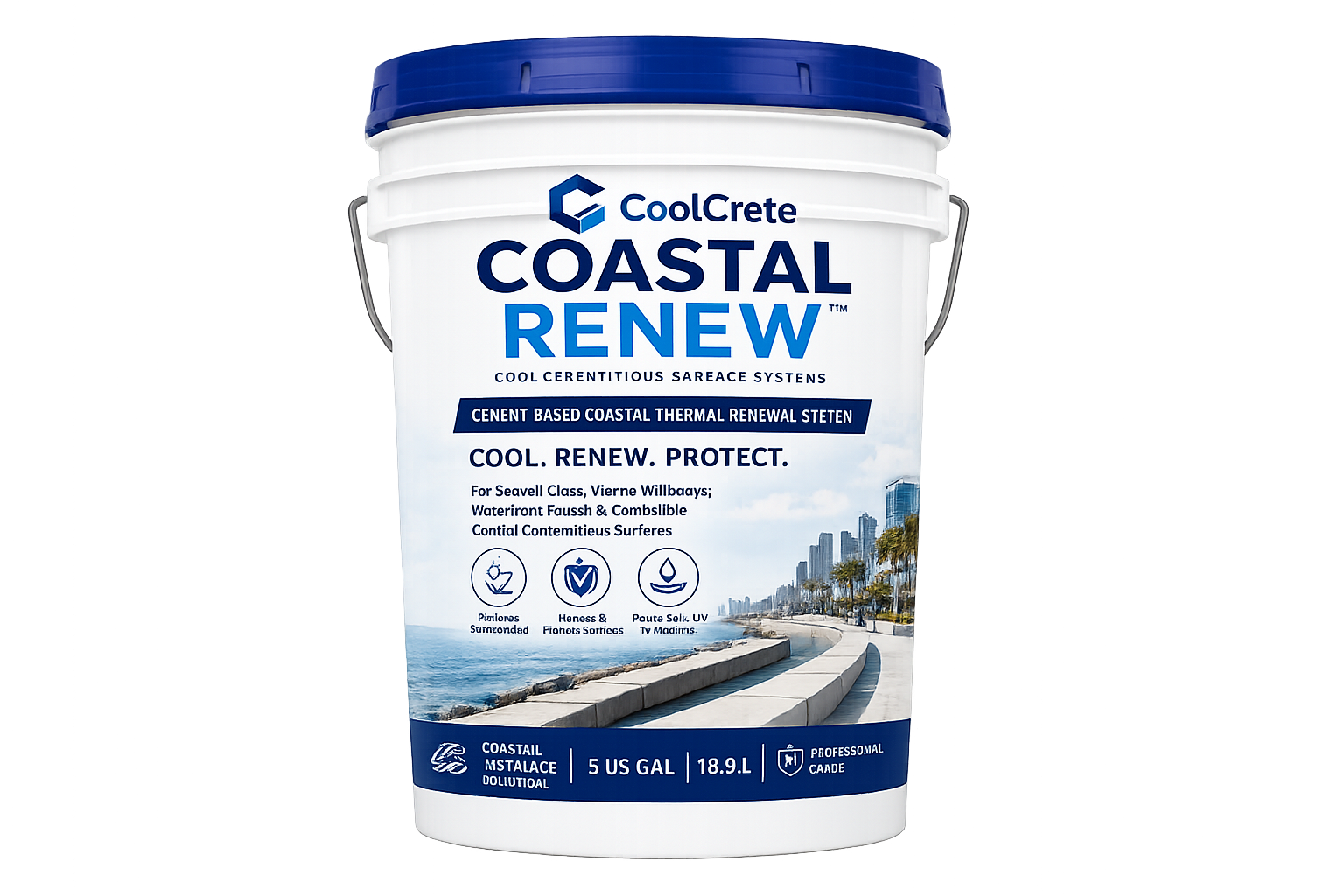 CoolCrete Coastal RENEW packaging: 5 US gallon pail